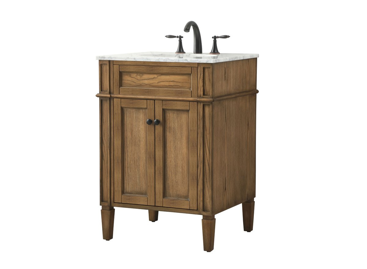 Elegant Decor VF12524DW 24 inch single bathroom vanity in driftwood