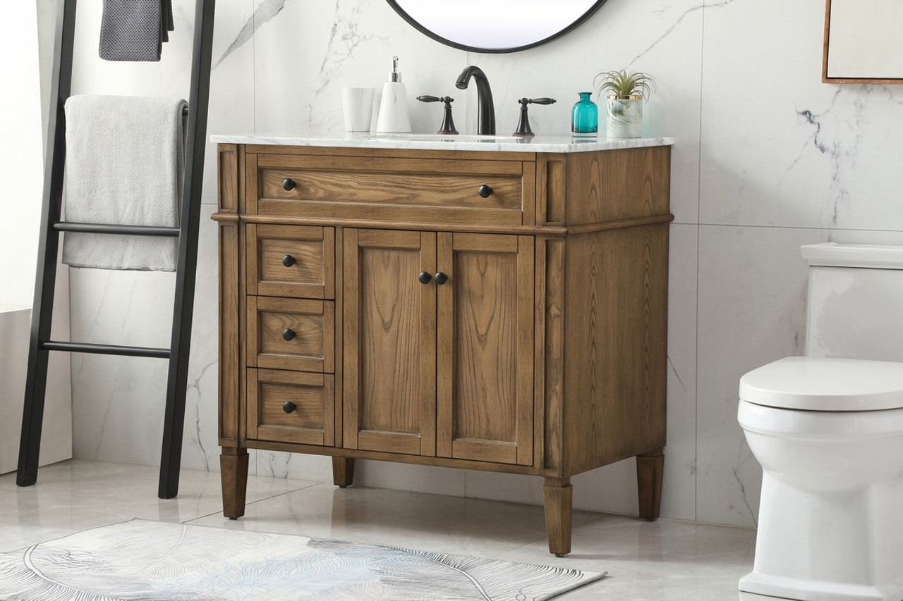 Elegant Decor VF12536DW 36 inch single bathroom vanity in driftwood Elegant Decor VF12536DW 36 inch single bathroom vanity in driftwood