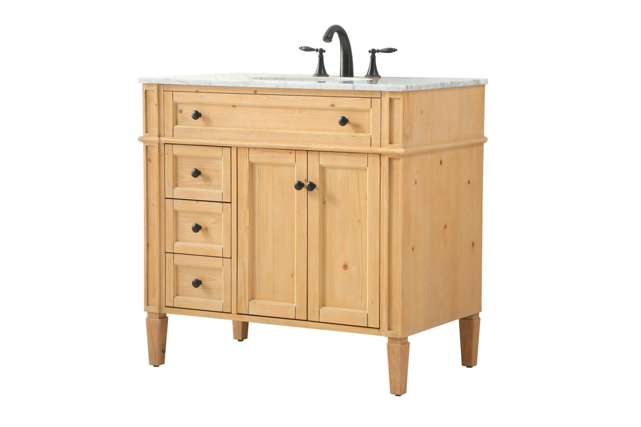 Elegant Decor VF12536NW 36 inch single bathroom vanity in natural wood