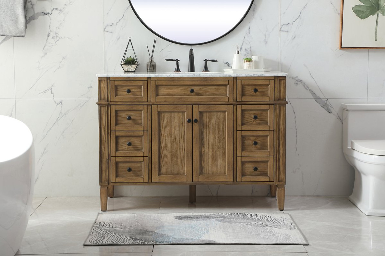 Elegant Decor VF12548DW 48 inch single bathroom vanity in driftwood Elegant Decor VF12548DW 48 inch single bathroom vanity in driftwood