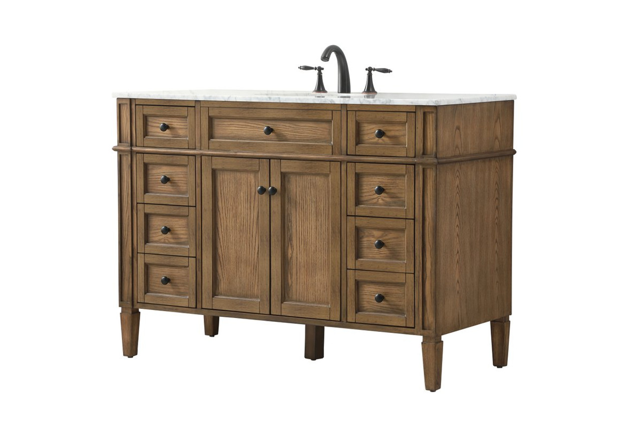 Elegant Decor VF12548DW 48 inch single bathroom vanity in driftwood Elegant Decor VF12548DW 48 inch single bathroom vanity in driftwood