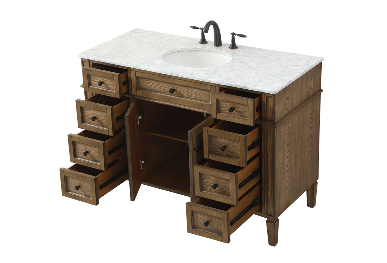 Elegant Decor VF12548DW 48 inch single bathroom vanity in driftwood Elegant Decor VF12548DW 48 inch single bathroom vanity in driftwood