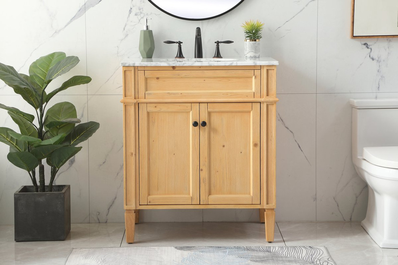 Elegant Decor VF12530NW 30 inch single bathroom vanity in natural wood Elegant Decor VF12530NW 30 inch single bathroom vanity in natural wood