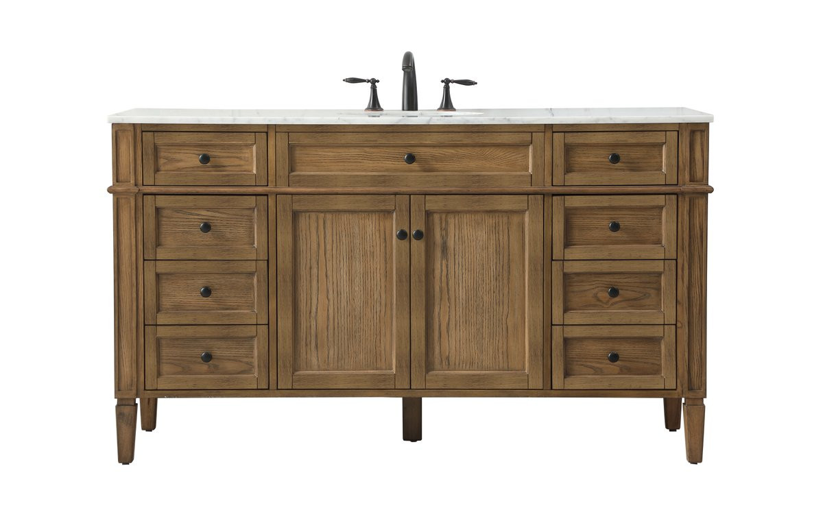 Elegant Decor VF12560DW 60 inch single bathroom vanity in driftwood