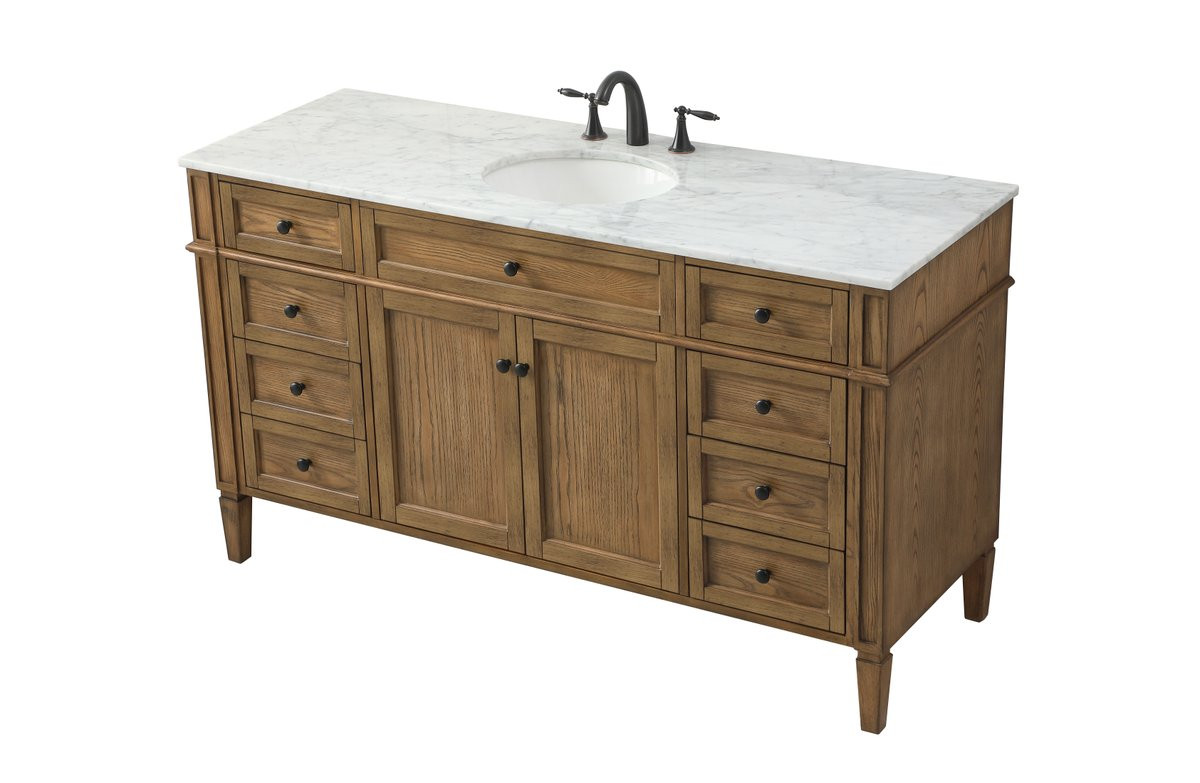 Elegant Decor VF12560DW 60 inch single bathroom vanity in driftwood