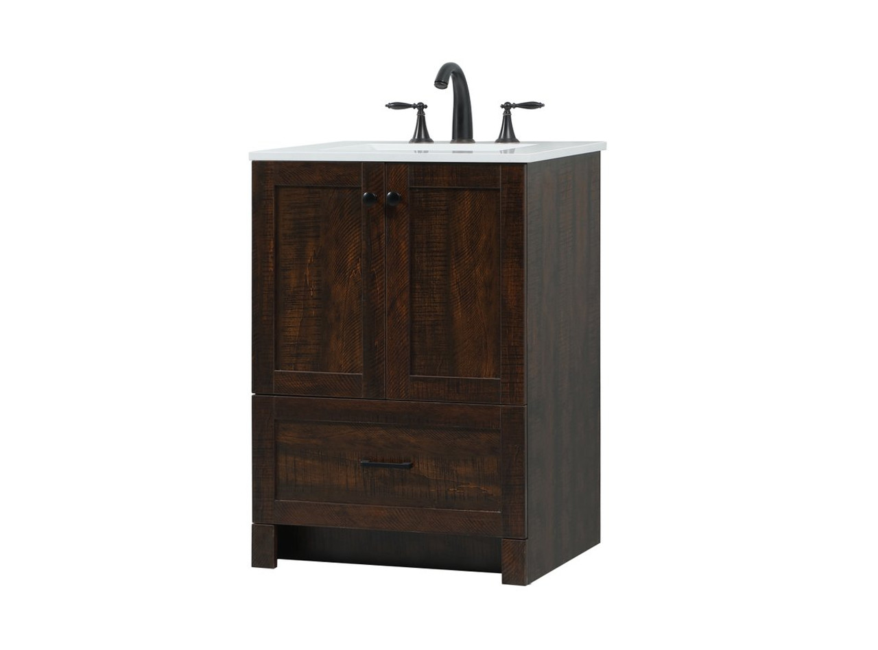 Elegant Decor VF2824EX 24 inch single bathroom vanity in expresso Elegant Decor VF2824EX 24 inch single bathroom vanity in expresso