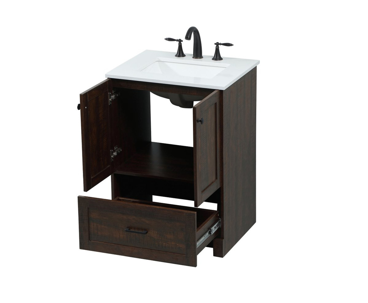 Elegant Decor VF2824EX 24 inch single bathroom vanity in expresso Elegant Decor VF2824EX 24 inch single bathroom vanity in expresso