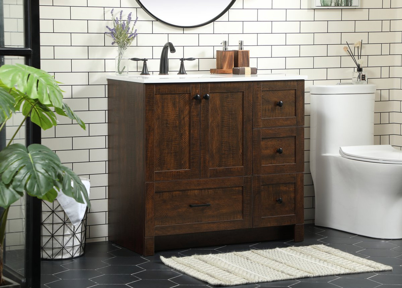 Elegant Decor VF2836EX 36 inch single bathroom vanity in expresso