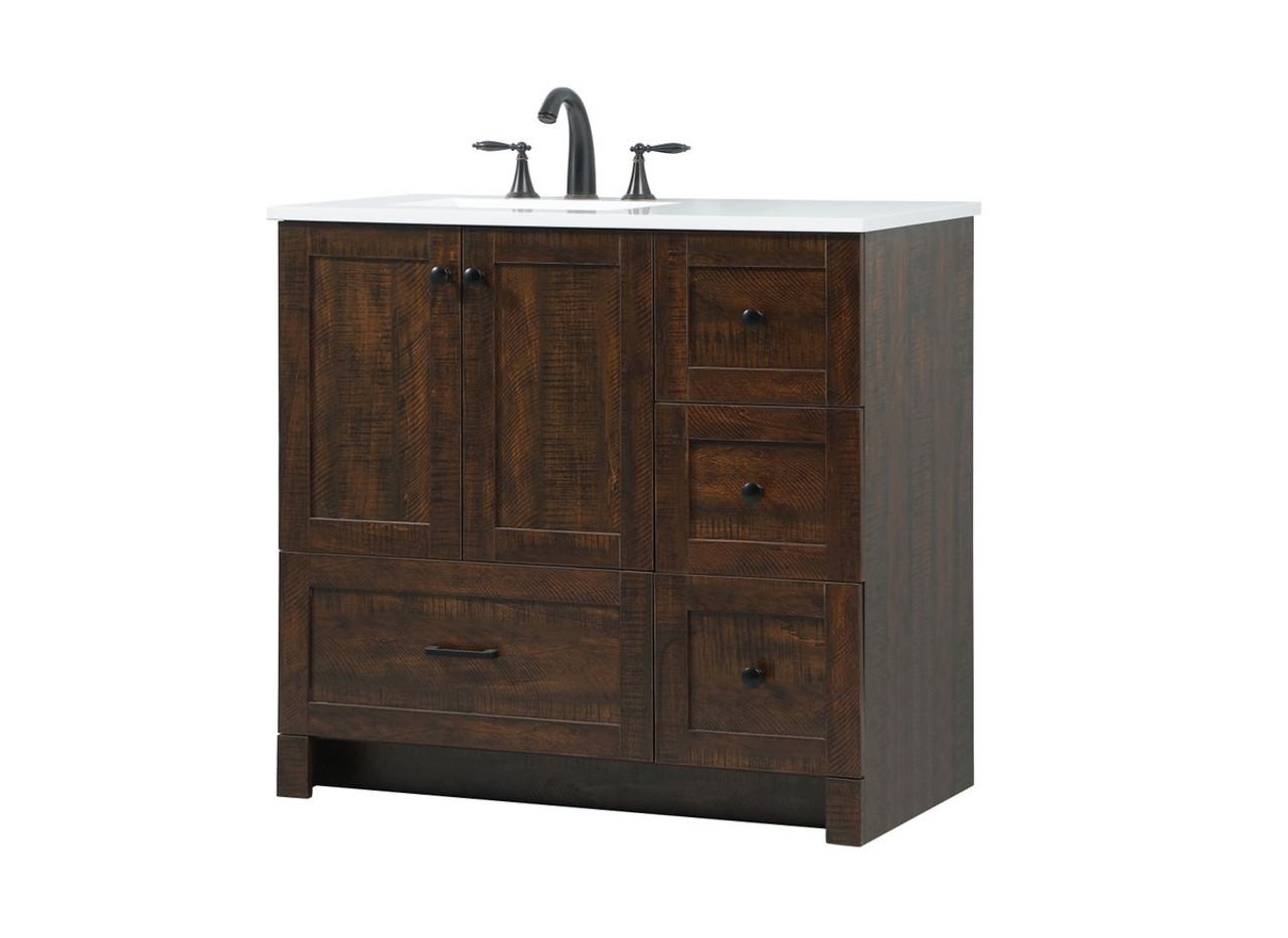 Elegant Decor VF2836EX 36 inch single bathroom vanity in expresso