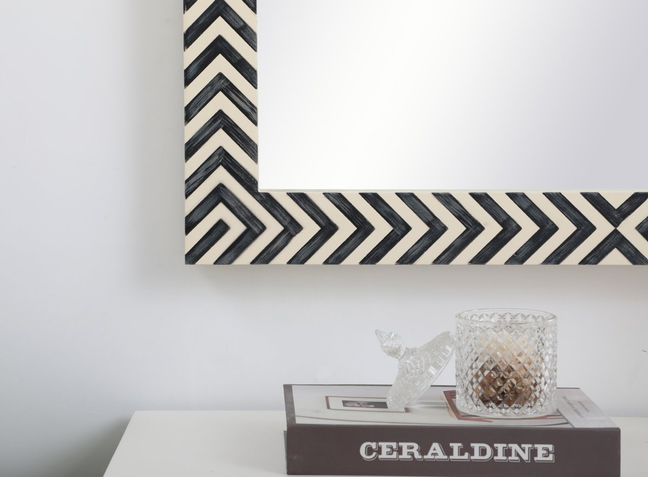 Elegant Decor MR52236 Rectangular mirror 36x22 inch in chevron