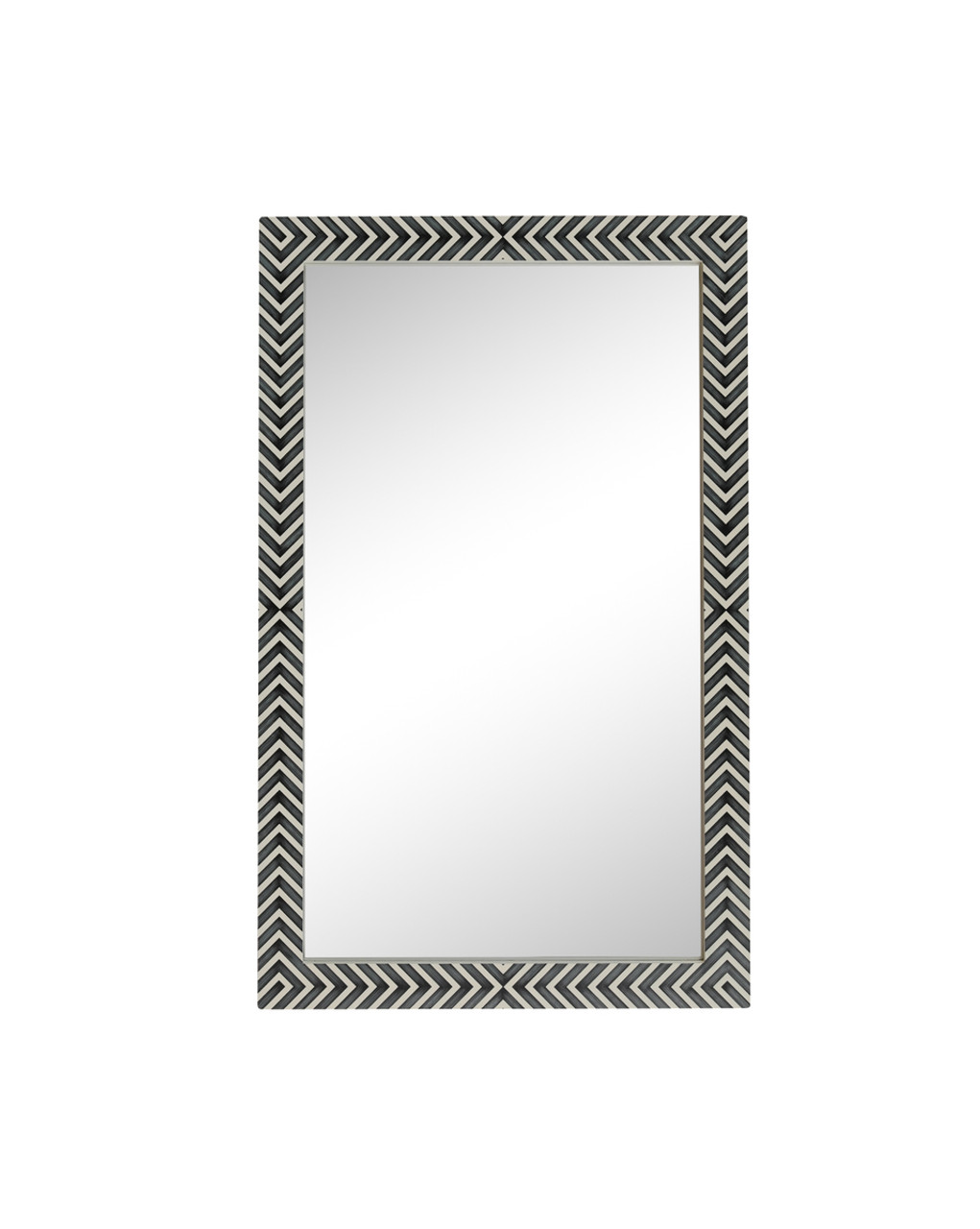 Elegant Decor MR53048 Rectangular mirror 48x30 inch in chevron