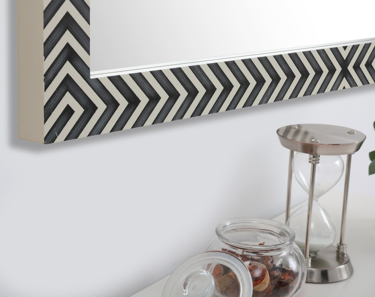 Elegant Decor MR53648 Rectangular mirror 48x36 inch in chevron