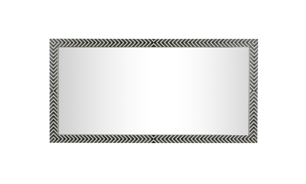 Elegant Decor MR53672 Rectangular mirror 72x36 inch in chevron