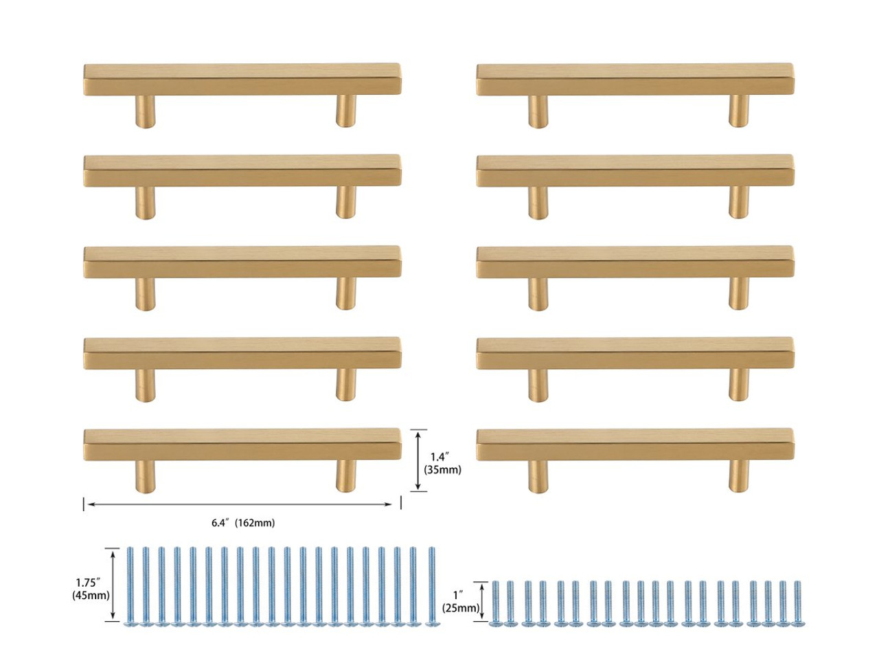 Elegant Decor PL402-4-BR-10PK Dior 4" Center to Center Brass Bar Pull Multipack (set of 10) Elegant Decor PL402-4-BR-10PK Dior 4" Center to Center Brass Bar Pull Multipack (set of 10)