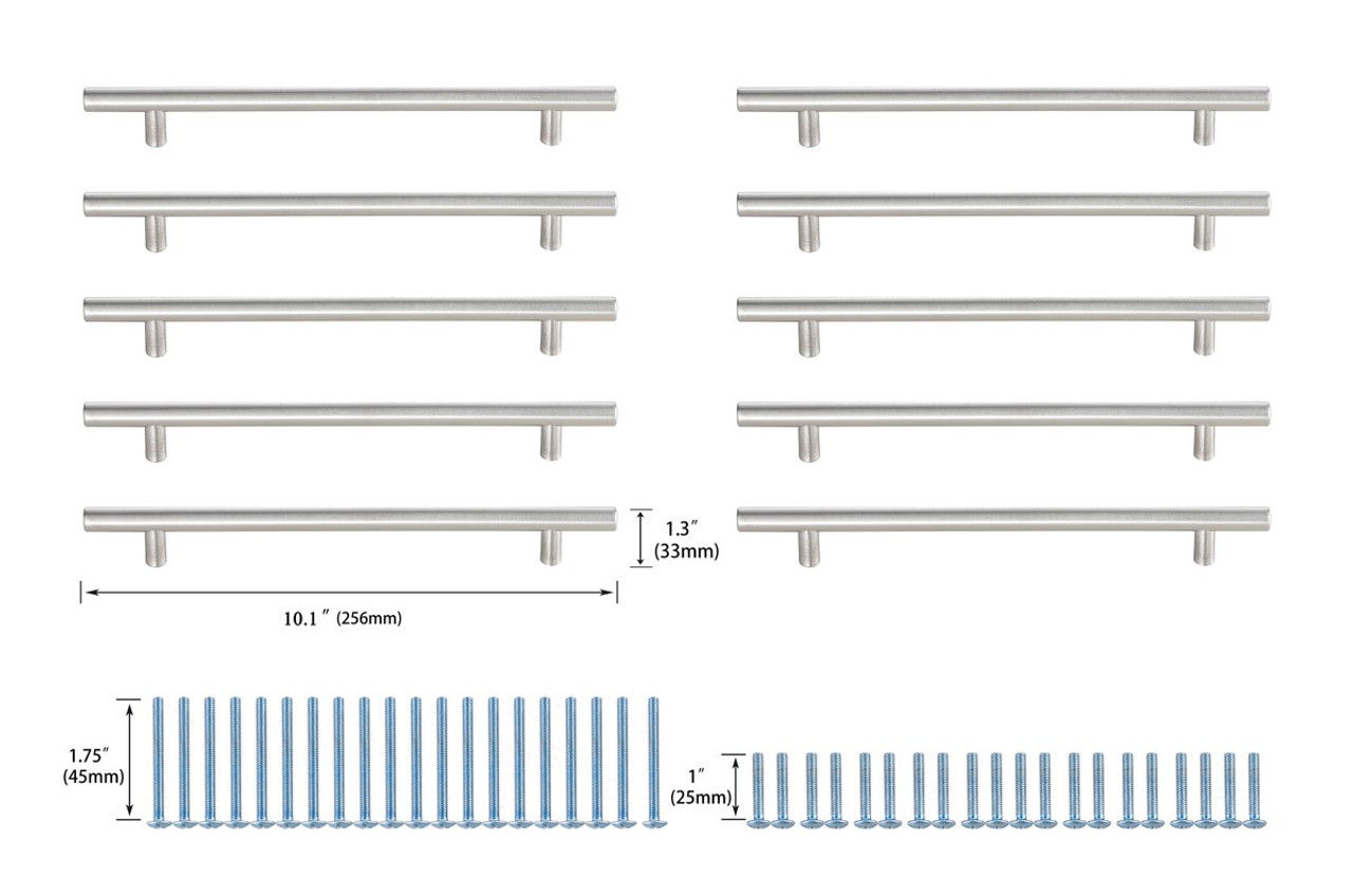 Elegant Decor PL400-7-NK-10PK Quinn 7-9/16" Center to Center Brushed Nickel Bar Pull Multipack (set of 10) Elegant Decor PL400-7-NK-10PK Quinn 7-9/16" Center to Center Brushed Nickel Bar Pull Multipack (set of 10)