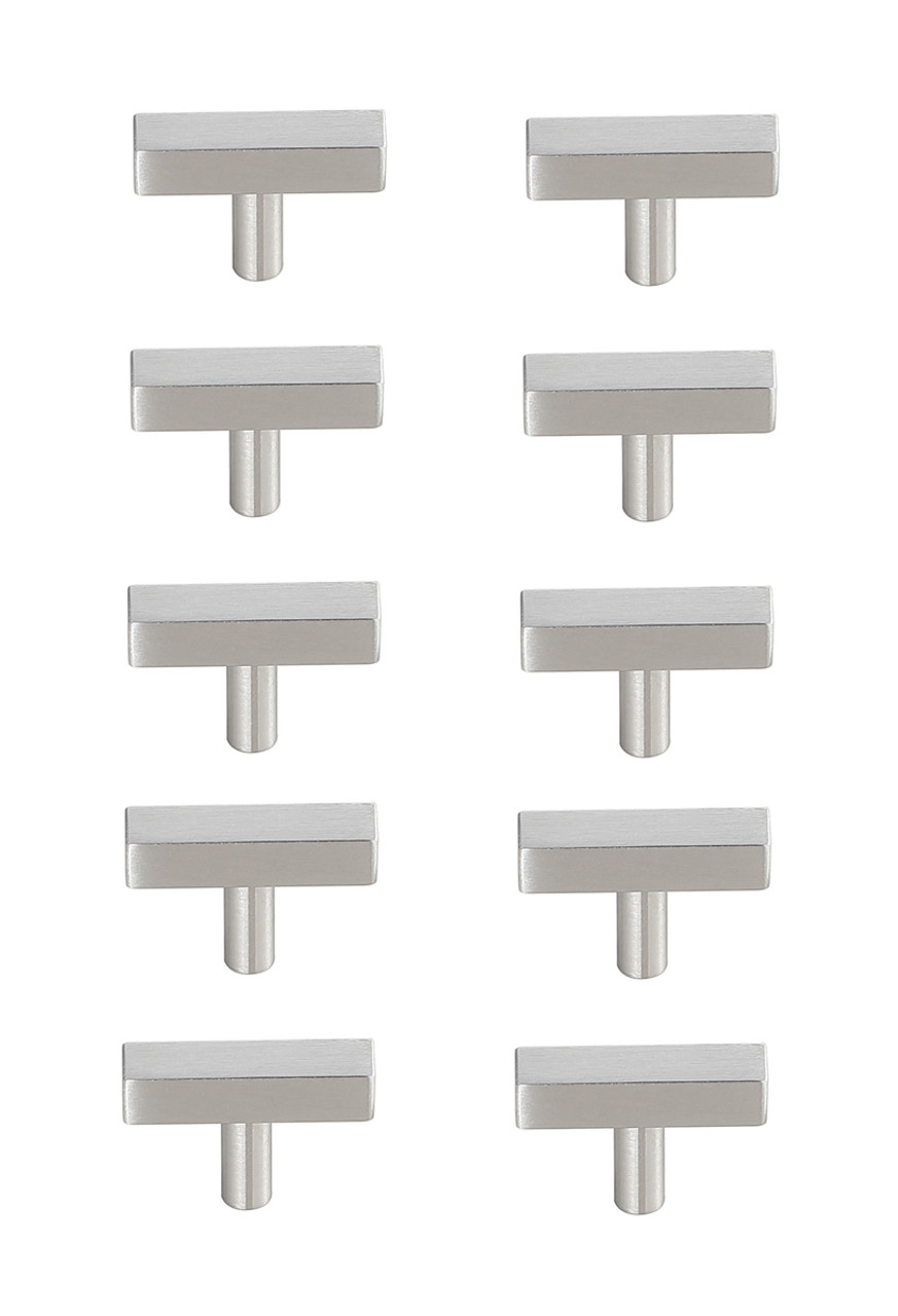 Elegant Decor PL402-1-NK-10PK Dior Brushed Nickel T Bar Pull Multipack (set of 10) Elegant Decor PL402-1-NK-10PK Dior Brushed Nickel T Bar Pull Multipack (set of 10)