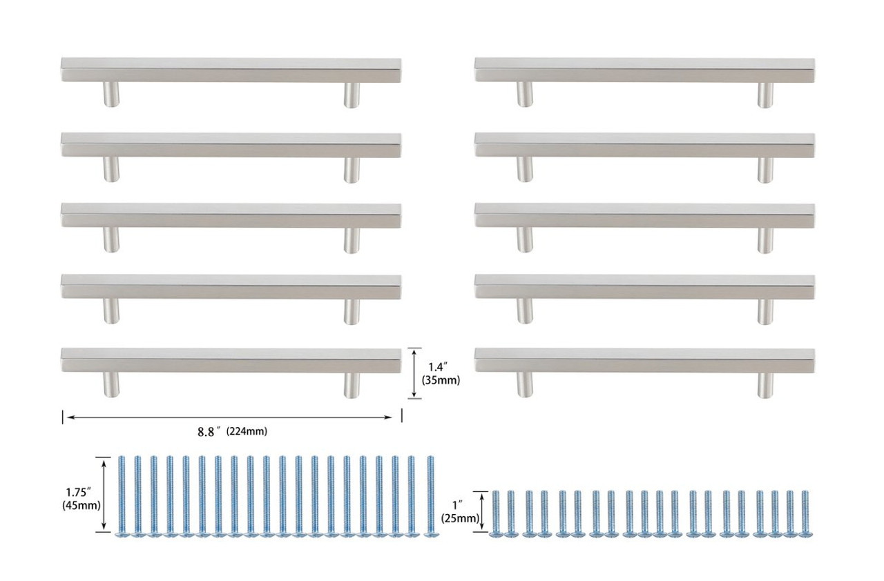 Elegant Decor PL402-6-NK-10PK Dior 6-5/16" Center to Center Brushed Nickel Bar Pull Multipack (set of 10) Elegant Decor PL402-6-NK-10PK Dior 6-5/16" Center to Center Brushed Nickel Bar Pull Multipack (set of 10)