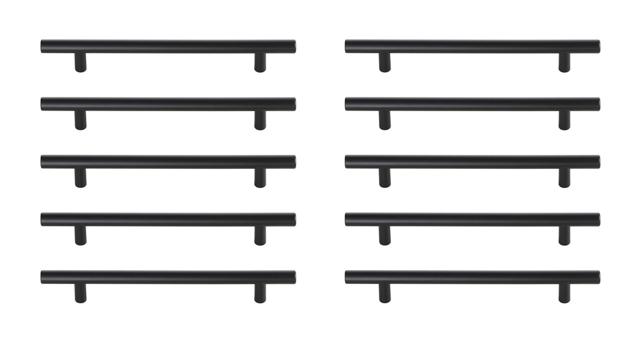 Elegant Decor PL400-6-MB-10PK Quinn 6-5/16" Center to Center Matte Black Bar Pull Multipack (set of 10) Elegant Decor PL400-6-MB-10PK Quinn 6-5/16" Center to Center Matte Black Bar Pull Multipack (set of 10)