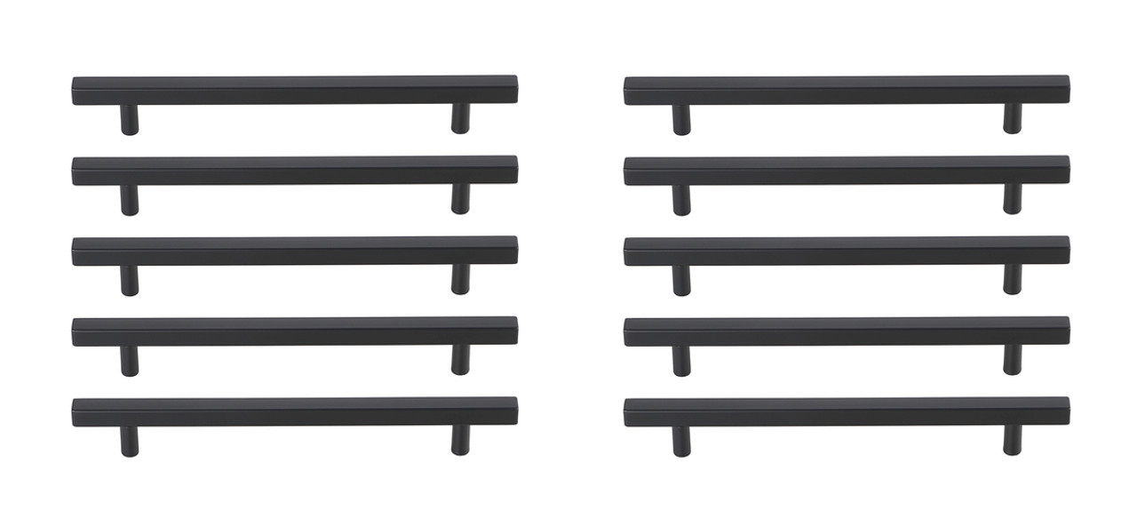 Elegant Decor PL402-7-MB-10PK Dior 7-9/16" Center to Center Matte Black Bar Pull Multipack (set of 10) Elegant Decor PL402-7-MB-10PK Dior 7-9/16" Center to Center Matte Black Bar Pull Multipack (set of 10)