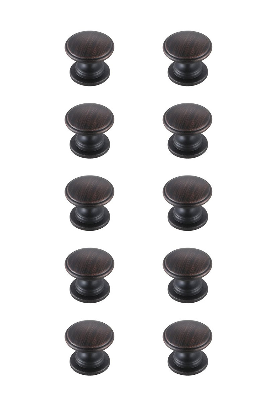 Elegant Decor KB2004-ORB-10PK Kaid 1.2" Diameter Oil-rubbed Bronze Mushroom Knob Multipack (Set of 10)