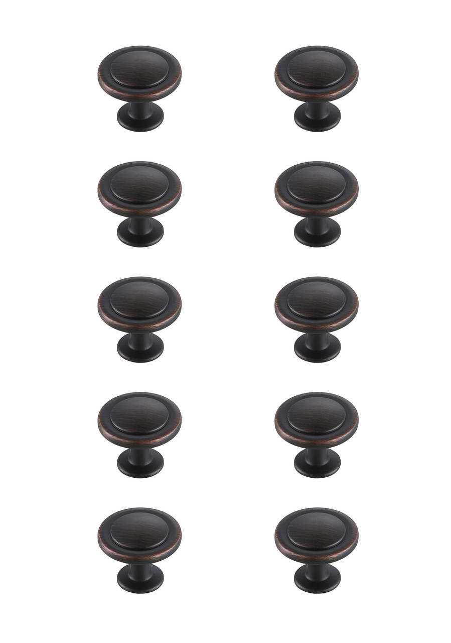 Elegant Decor KB2005-ORB-10PK Logyn 1.3" Diameter Oil-rubbed Bronze Mushroom Knob Multipack (Set of 10)