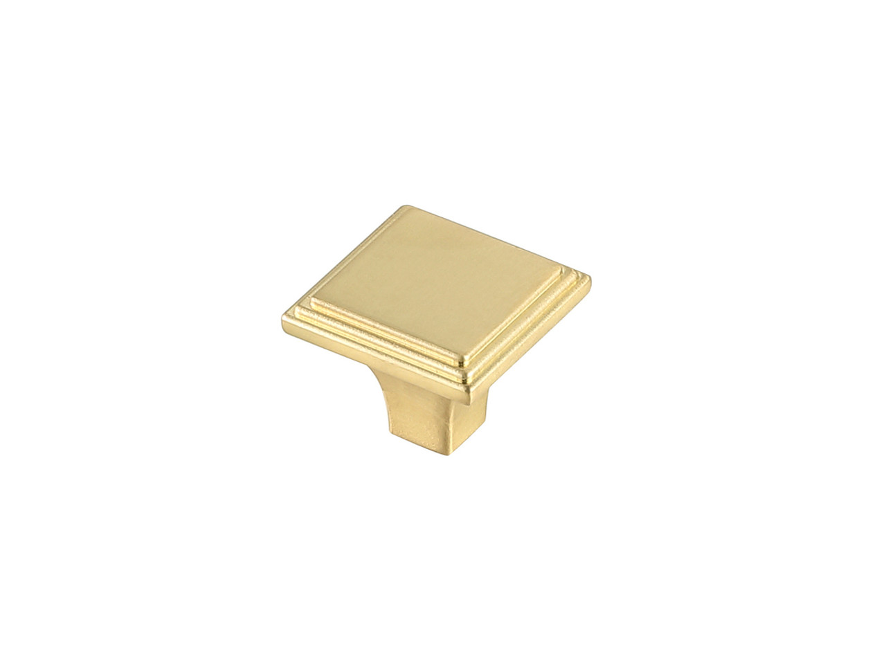 Elegant Decor KB2012-GD-10PK Wilow 1" Brushed Gold Square Knob Multipack (Set of 10)