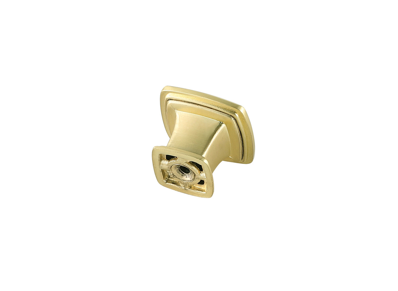 Elegant Decor KB2023-GD-10PK Marcel 1.2" Brushed Gold Square Knob Multipack (Set of 10)