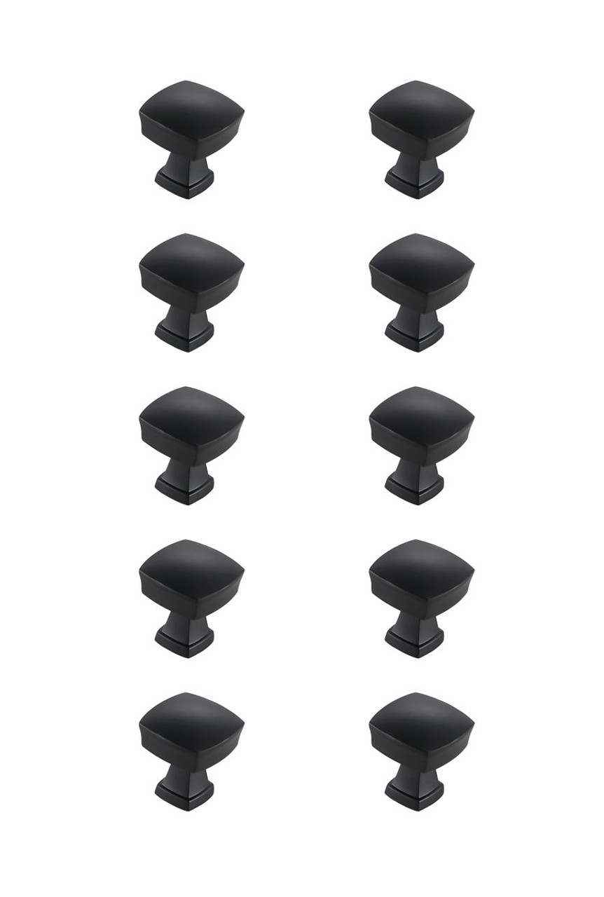 Elegant Decor KB2022-MB-10PK Irvin 1.3" Matte Black Square Knob Multipack (Set of 10)