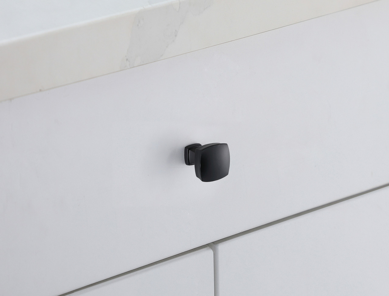 Elegant Decor KB2022-MB-10PK Irvin 1.3" Matte Black Square Knob Multipack (Set of 10)