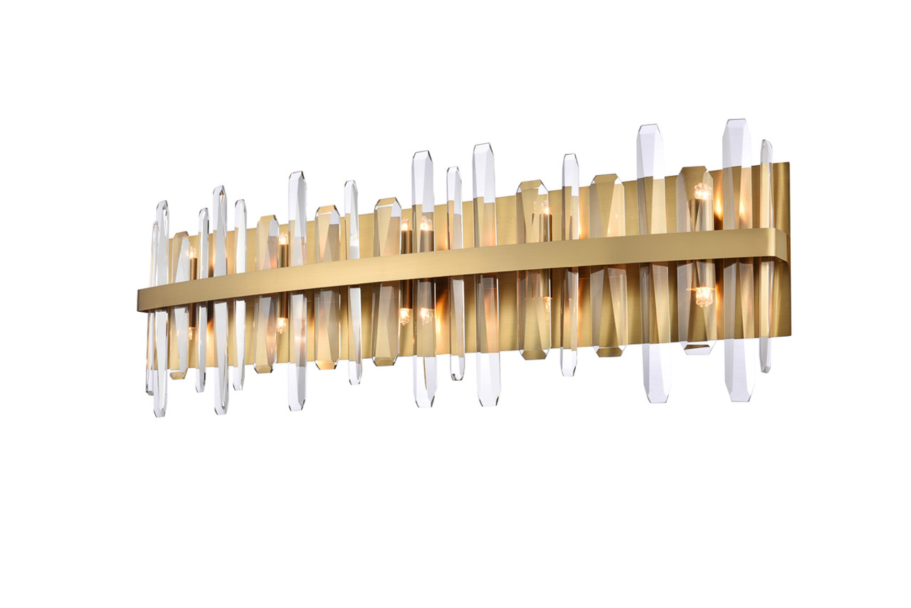 Elegant Lighting 2200W36SG Serena 36 inch crystal bath sconce in satin gold Elegant Lighting 2200W36SG Serena 36 inch crystal bath sconce in satin gold