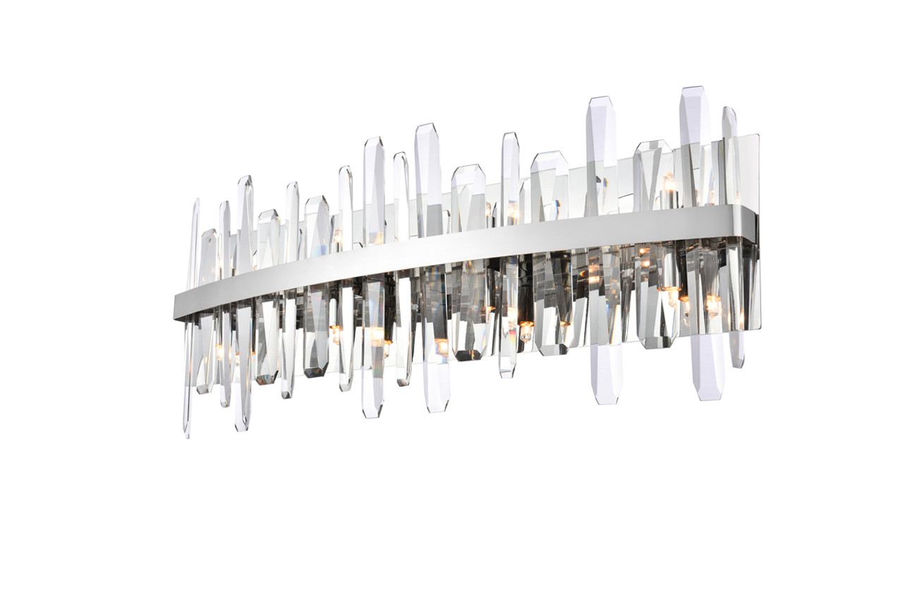 Elegant Lighting 2200W30C Serena 30 inch crystal bath sconce in chrome