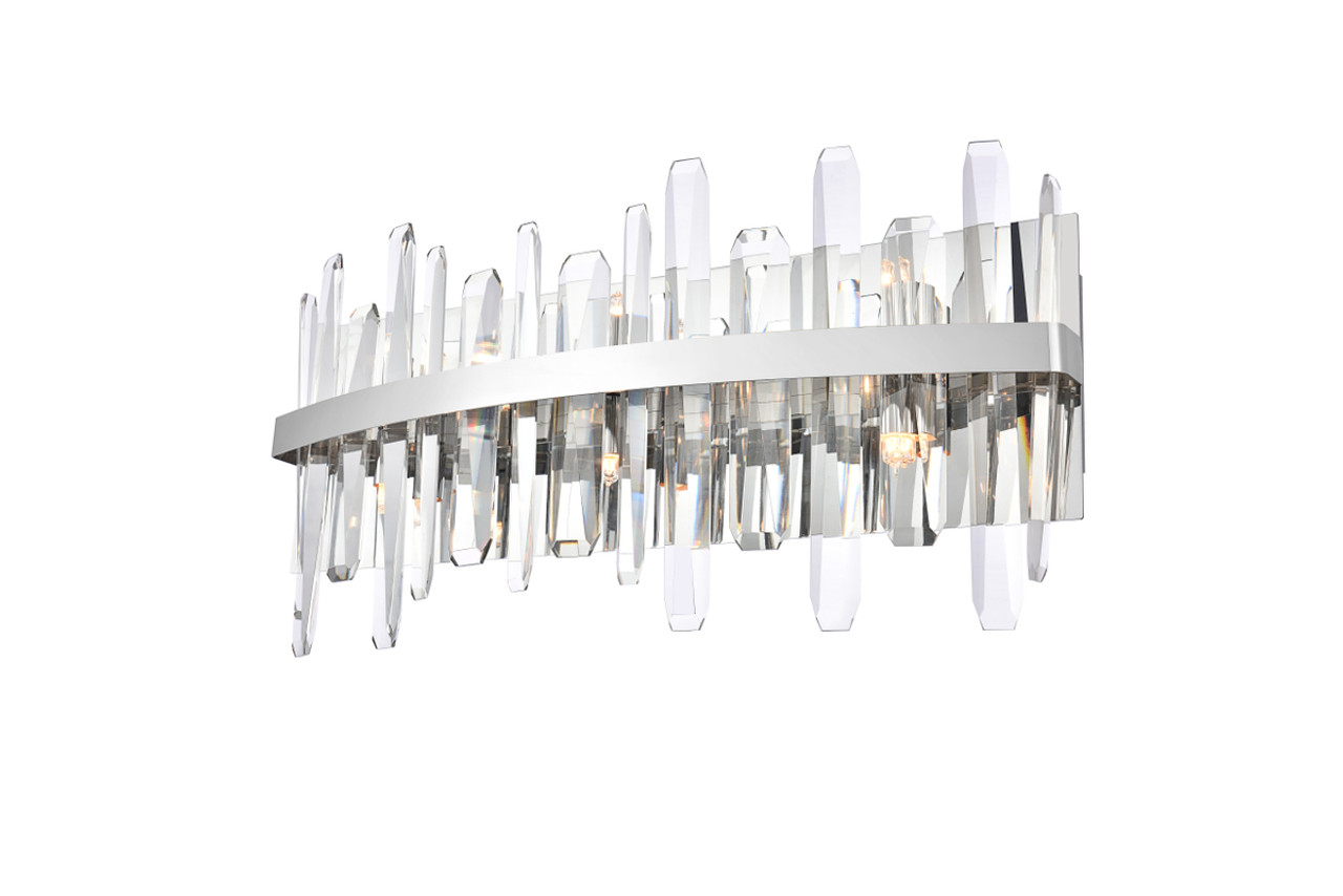 Elegant Lighting 2200W24C Serena 24 inch crystal bath sconce in chrome