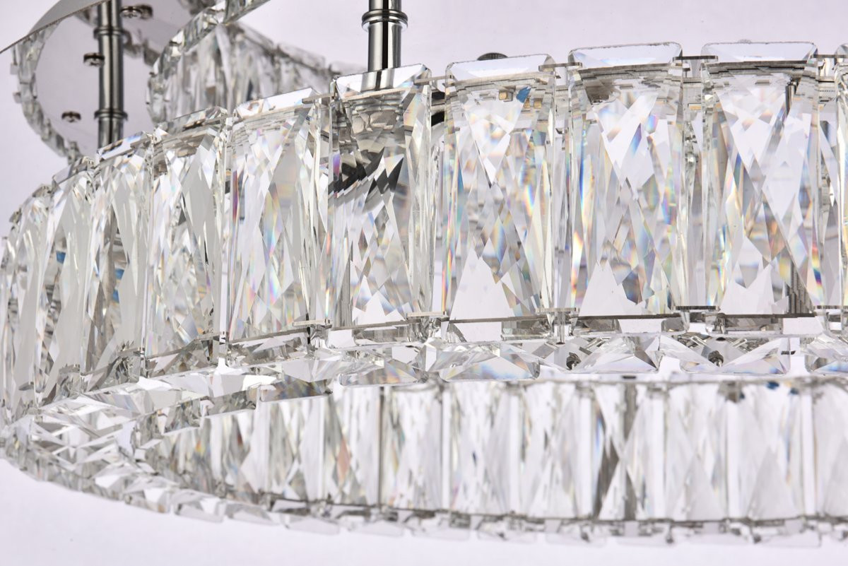 Elegant Lighting 3503F22C Monroe 22 inch LED Single flush mount in chrome