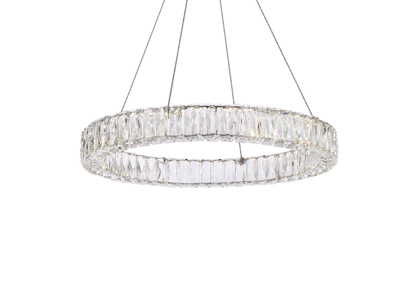 Elegant Lighting 3503D26C Monroe 26 inch LED round Single pendant in chrome