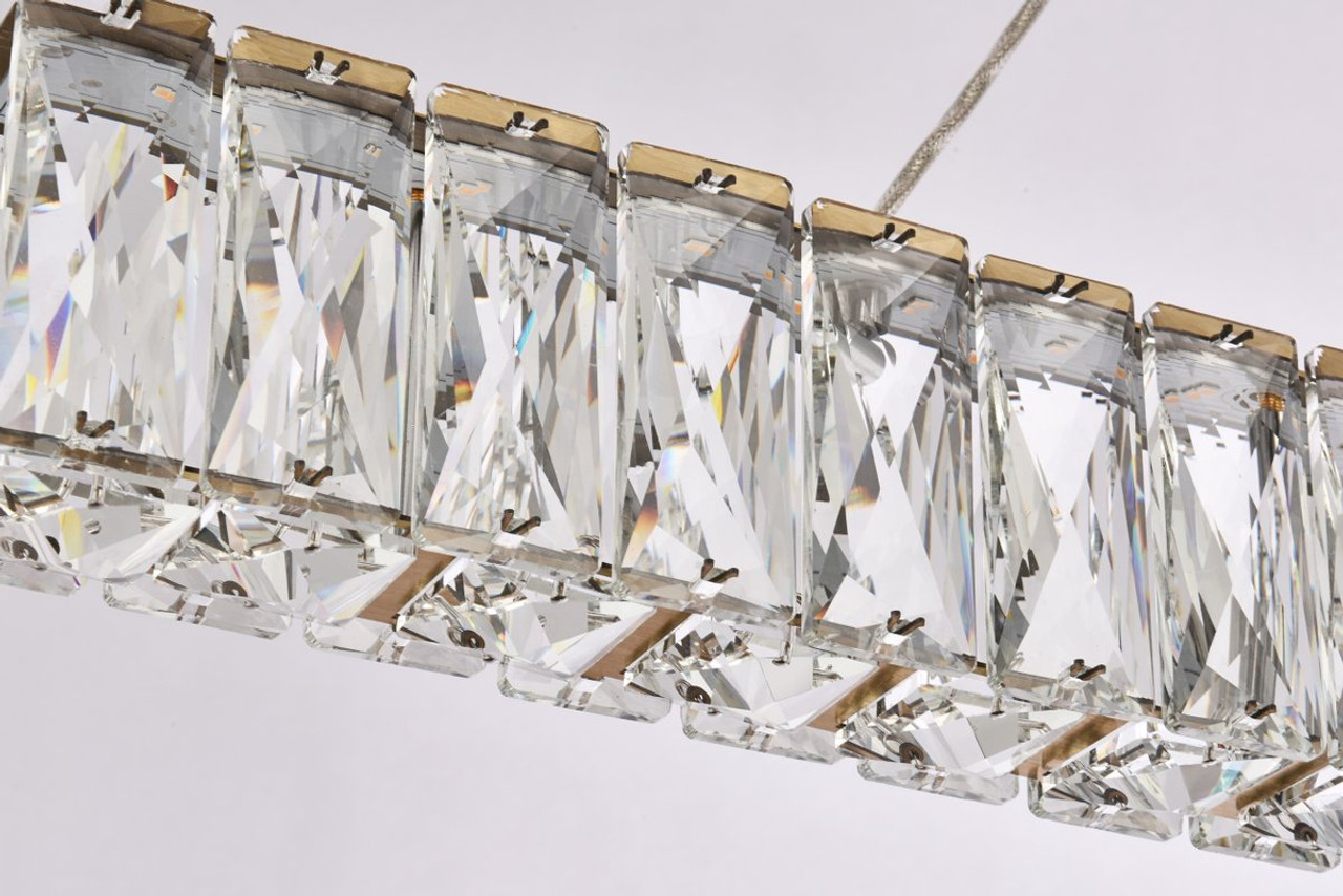 Elegant Lighting 3502D47G Monroe 47 inch LED linear pendant in gold