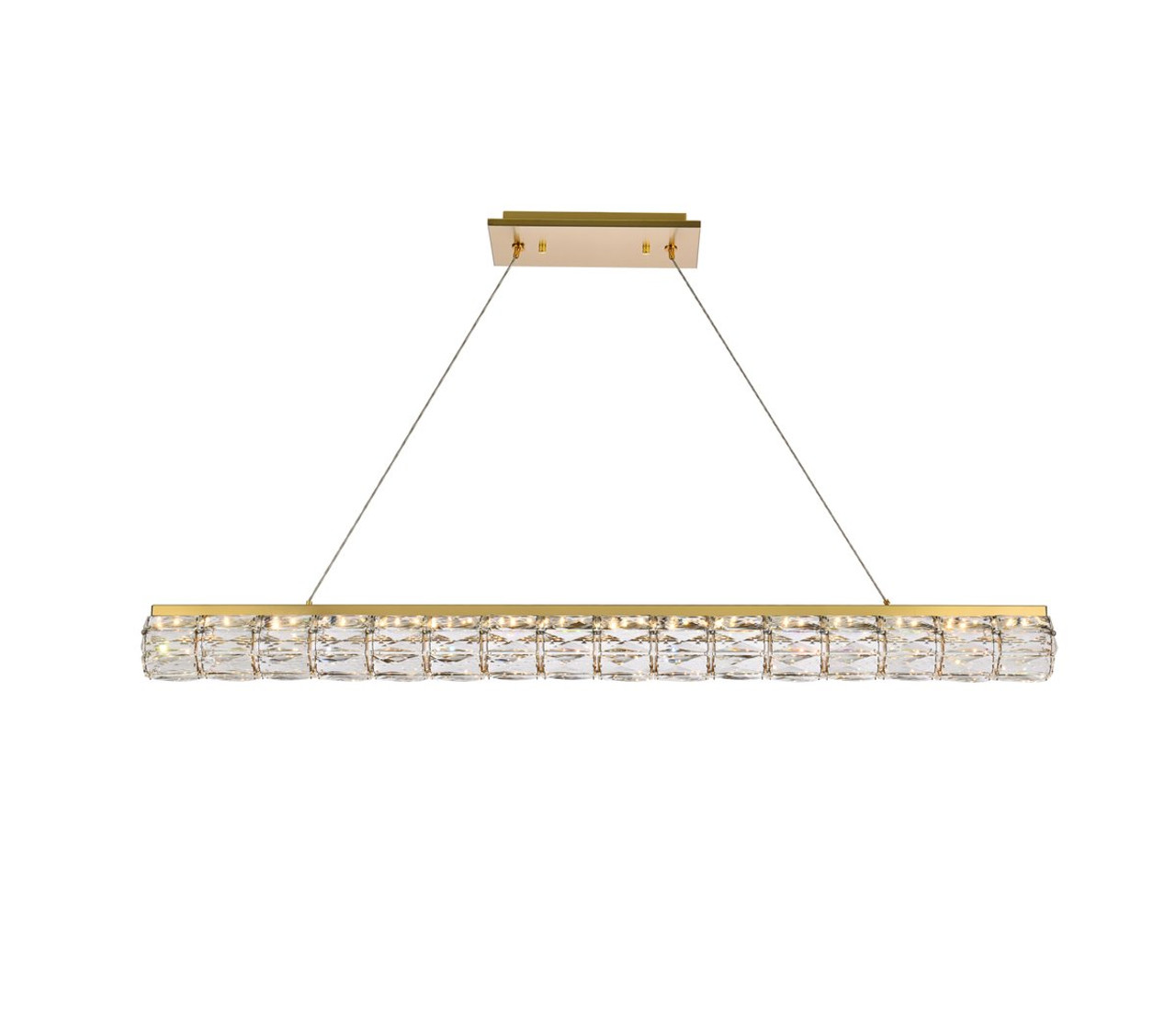 Elegant Lighting 3501D48G Valetta 48 inch LED linear pendant in gold