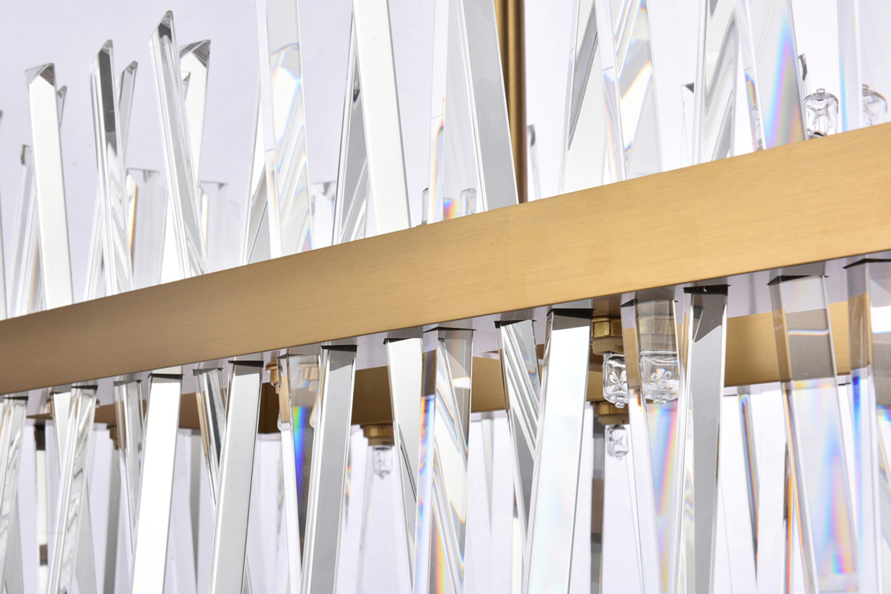 Elegant Lighting 6200G42SG Serephina 42 inch crystal rectangle chandelier light in satin gold Elegant Lighting 6200G42SG Serephina 42 inch crystal rectangle chandelier light in satin gold
