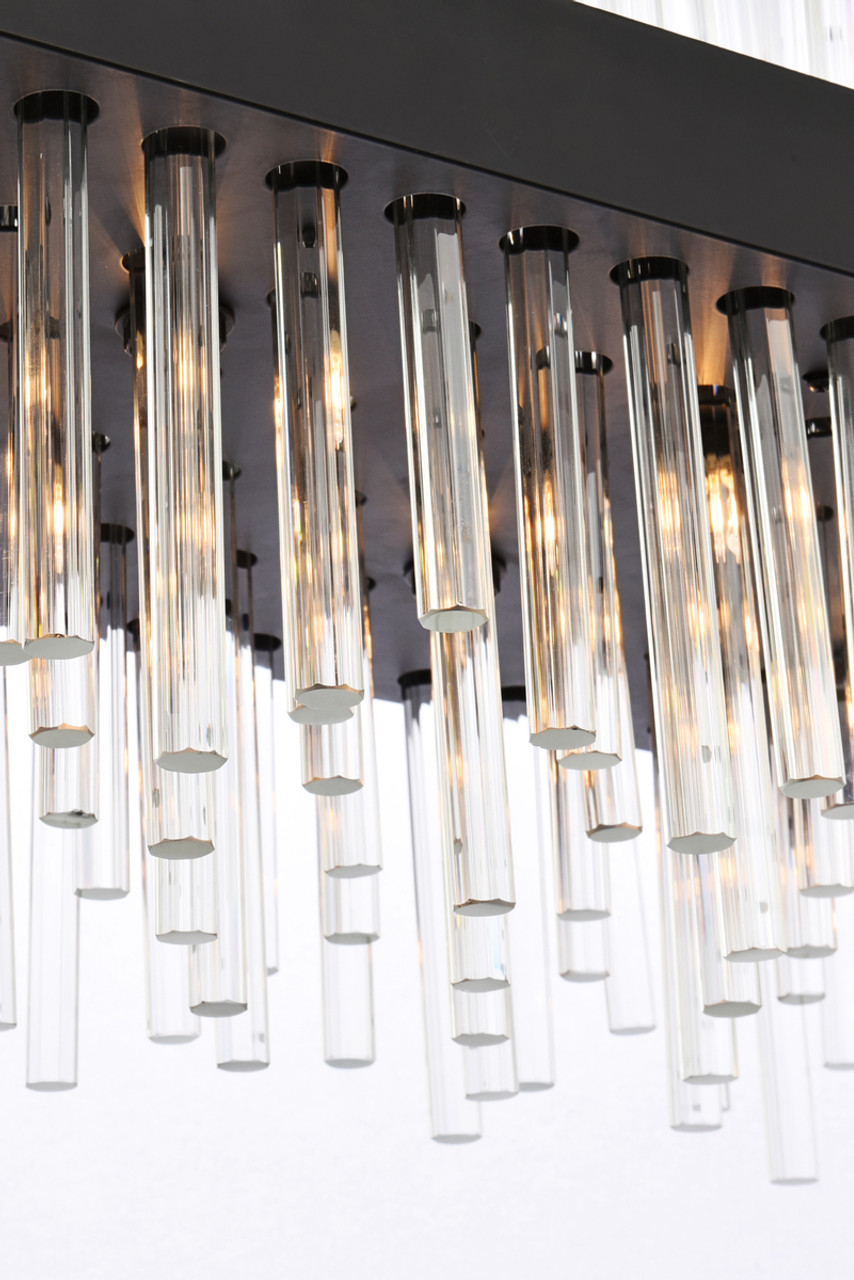 Elegant Lighting 3000G42BK Dallas 42 inch rectangle crystal pendant in black Elegant Lighting 3000G42BK Dallas 42 inch rectangle crystal pendant in black