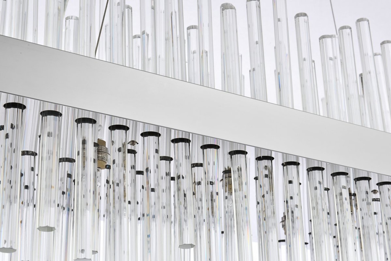 Elegant Lighting 3000G42C Dallas 42 inch rectangle crystal pendant in chrome Elegant Lighting 3000G42C Dallas 42 inch rectangle crystal pendant in chrome