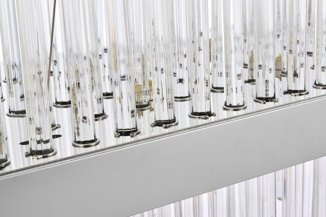 Elegant Lighting 3000G42C Dallas 42 inch rectangle crystal pendant in chrome Elegant Lighting 3000G42C Dallas 42 inch rectangle crystal pendant in chrome