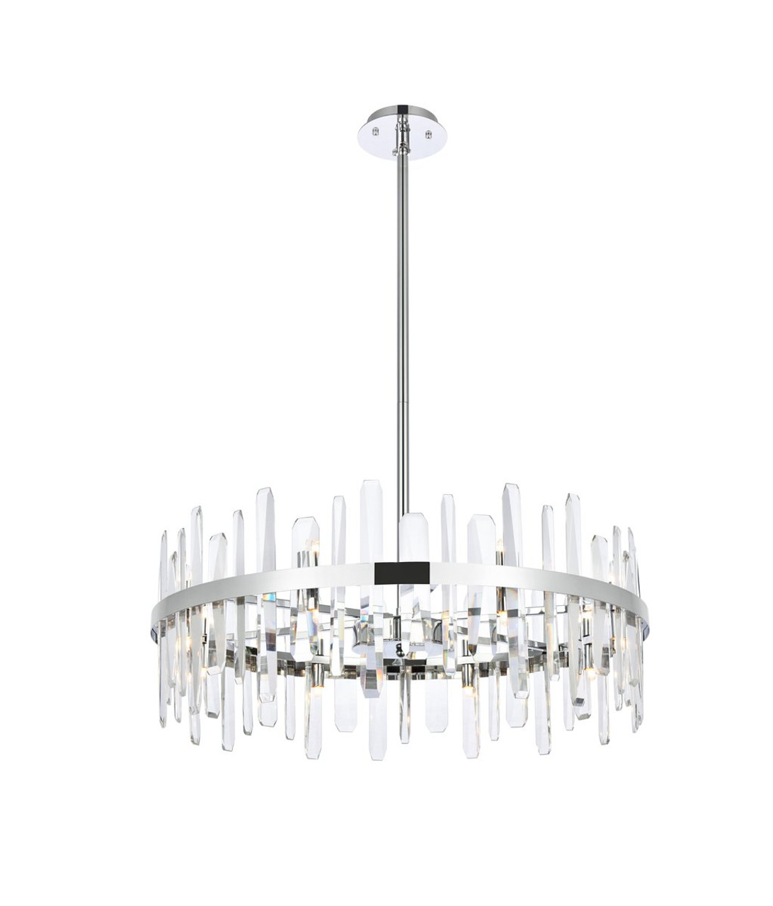 Elegant Lighting 2200D32C Serena 32 inch crystal round chandelier in chrome