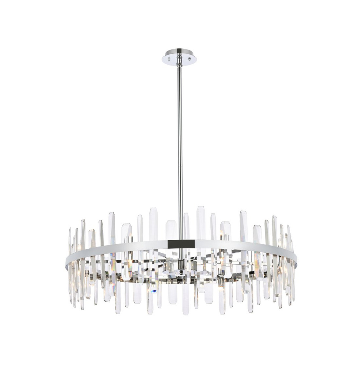 Elegant Lighting 2200D36C Serena 36 inch crystal round chandelier in chrome