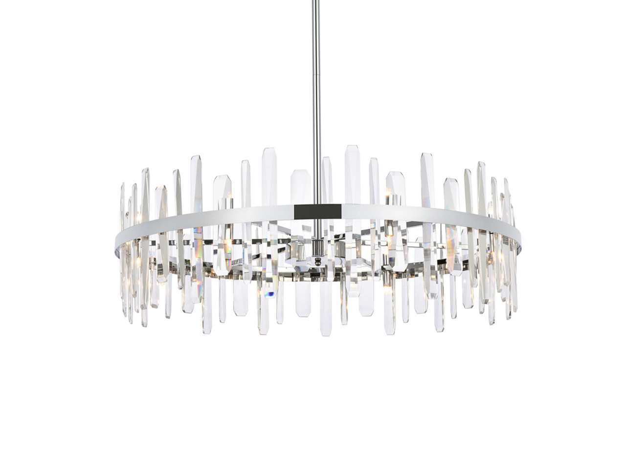 Elegant Lighting 2200D36C Serena 36 inch crystal round chandelier in chrome
