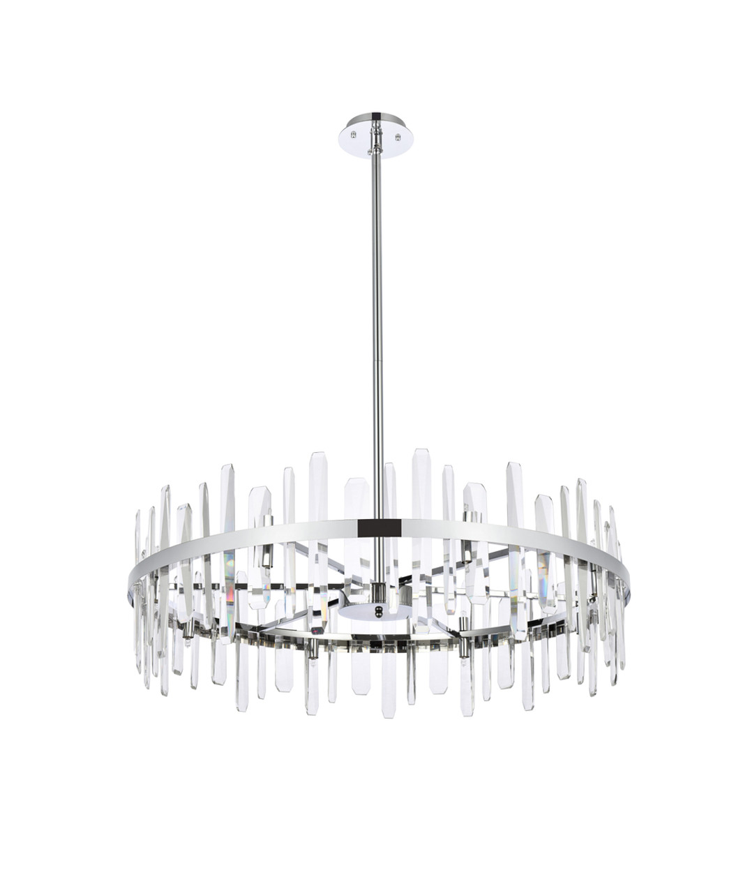 Elegant Lighting 2200D36C Serena 36 inch crystal round chandelier in chrome