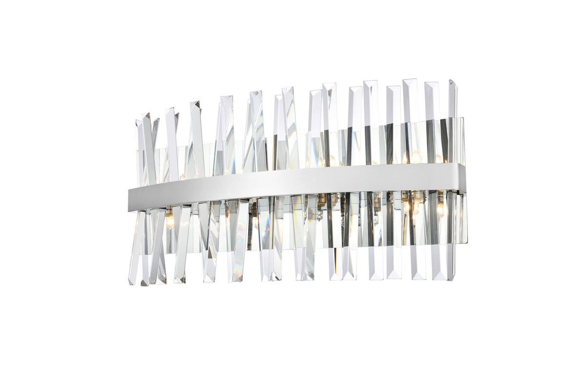 Elegant Lighting 6200W24C Serephina 24 inch crystal bath sconce in chrome