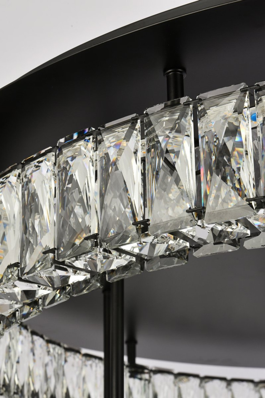 Elegant Lighting 3503F33L2BK Monroe 33 inch LED double flush mount in black Elegant Lighting 3503F33L2BK Monroe 33 inch LED double flush mount in black