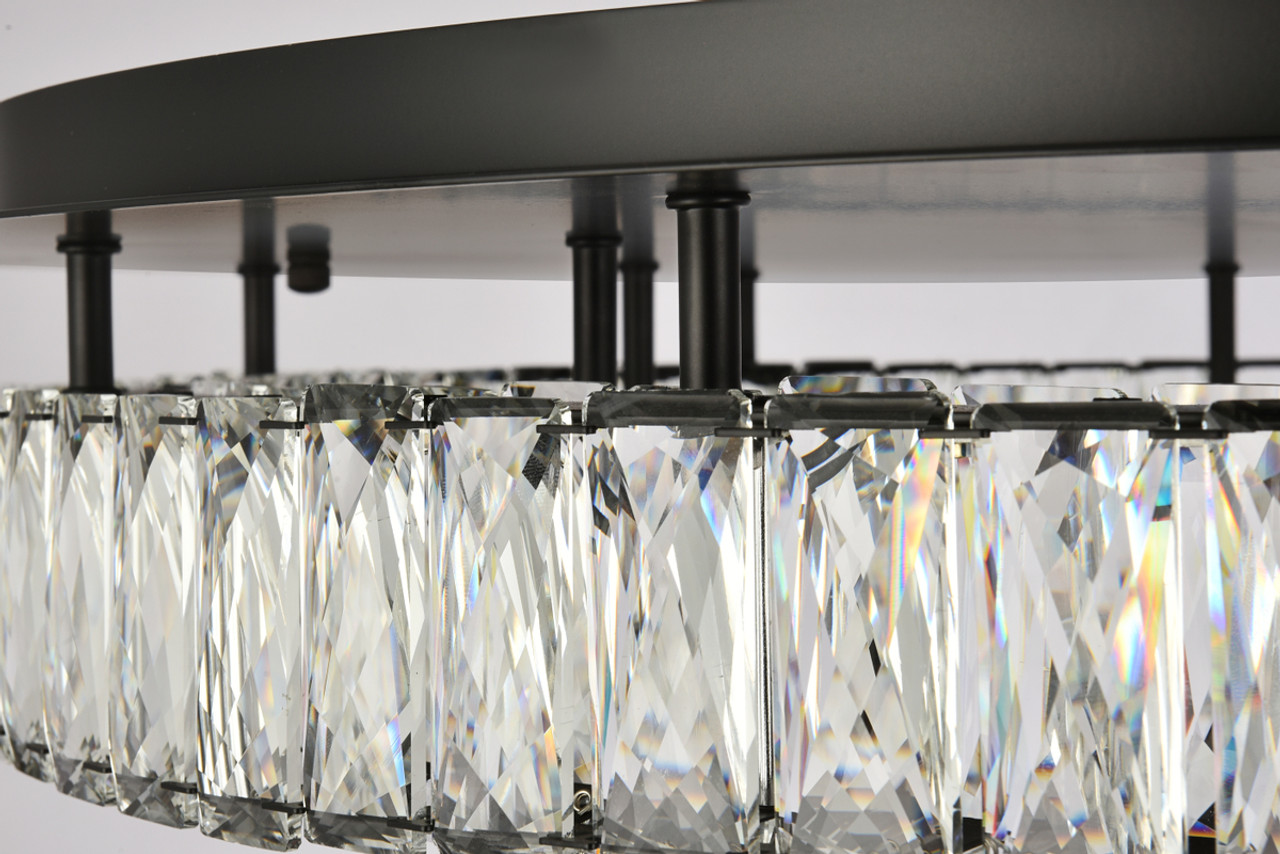 Elegant Lighting 3503F33L2BK Monroe 33 inch LED double flush mount in black Elegant Lighting 3503F33L2BK Monroe 33 inch LED double flush mount in black