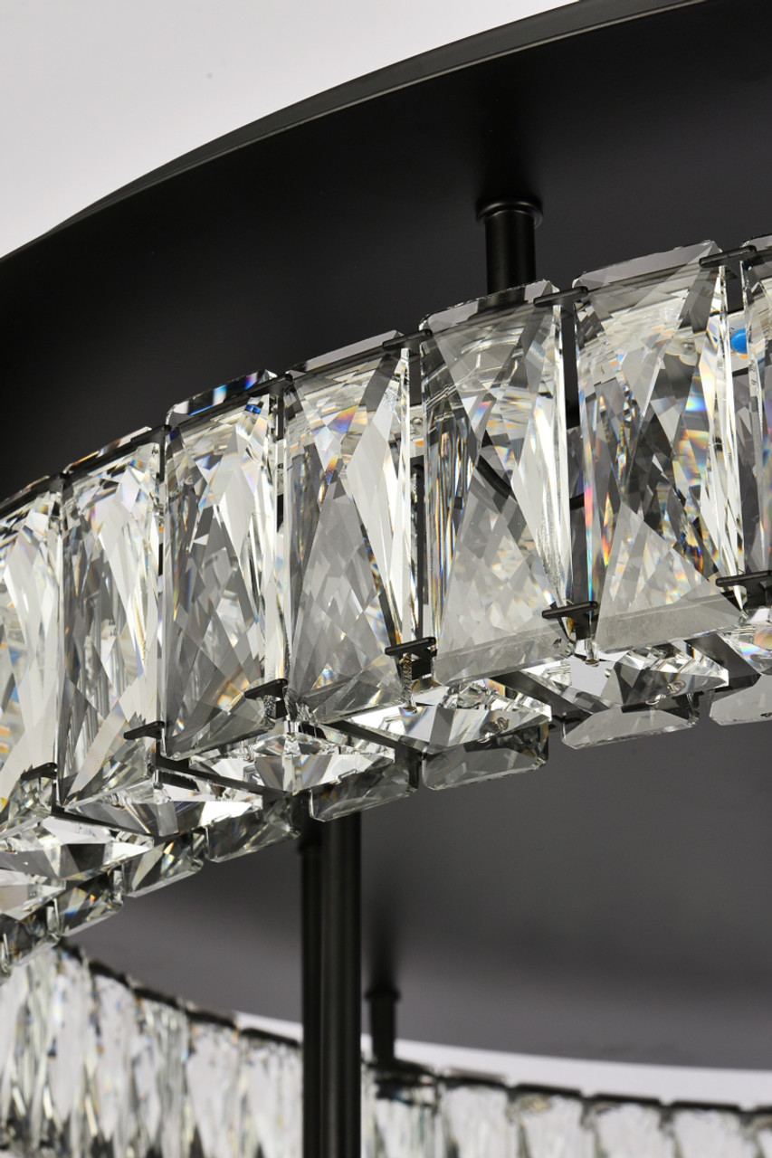 Elegant Lighting 3503F33L2BK Monroe 33 inch LED double flush mount in black Elegant Lighting 3503F33L2BK Monroe 33 inch LED double flush mount in black