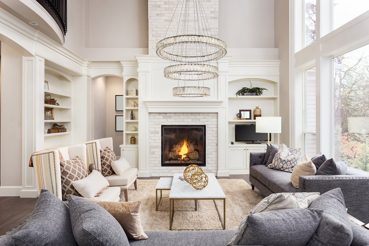 Elegant Lighting 3503G3LBK Monroe 32 inch LED triple ring chandelier in black