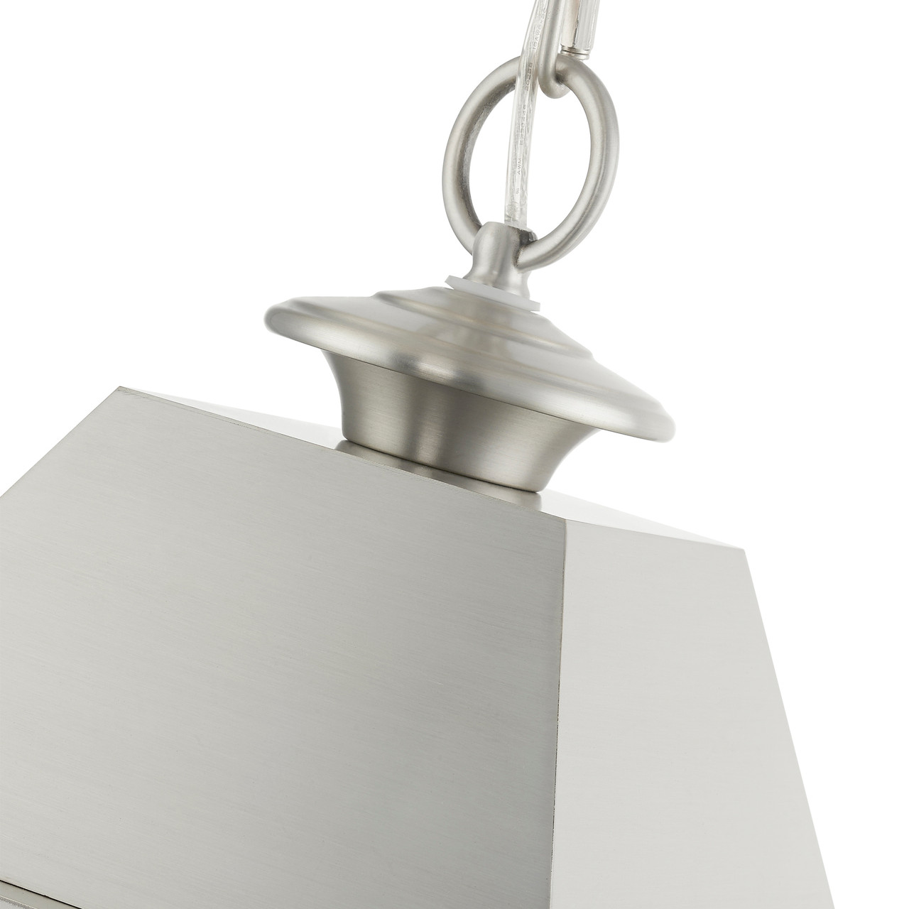 LIVEX LIGHTING 27217-91 2 Light Brushed Nickel Outdoor Medium Pendant Lantern